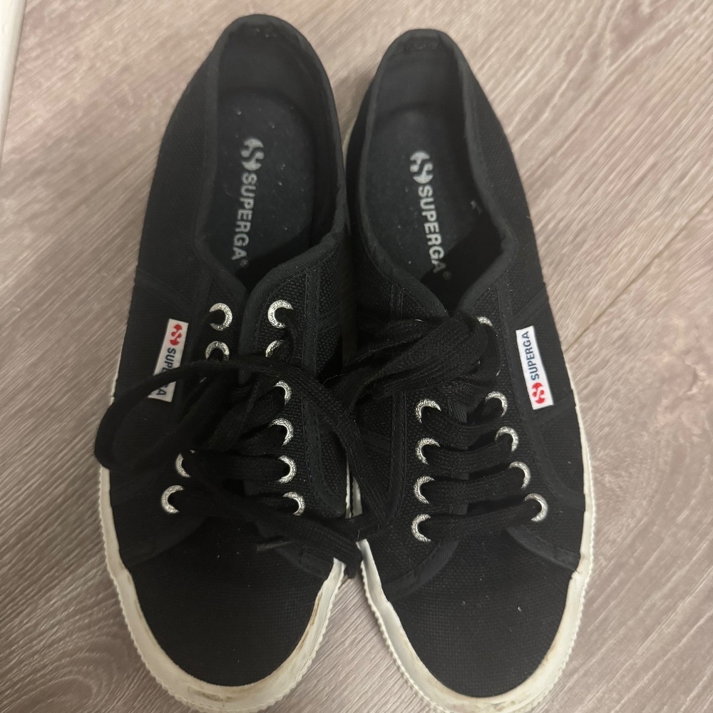 Superga black sneakers